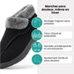 Winter comfort shoes with a stretchy wide forefoot that eases pressure on a bunion