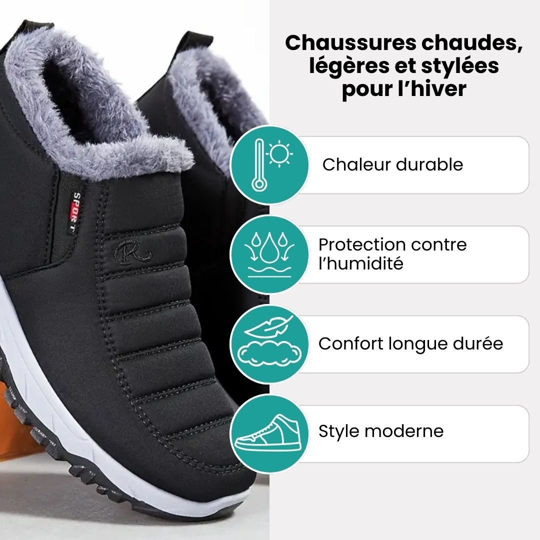 Men's insulated cotton winter shoes with a padded collar around the ankle