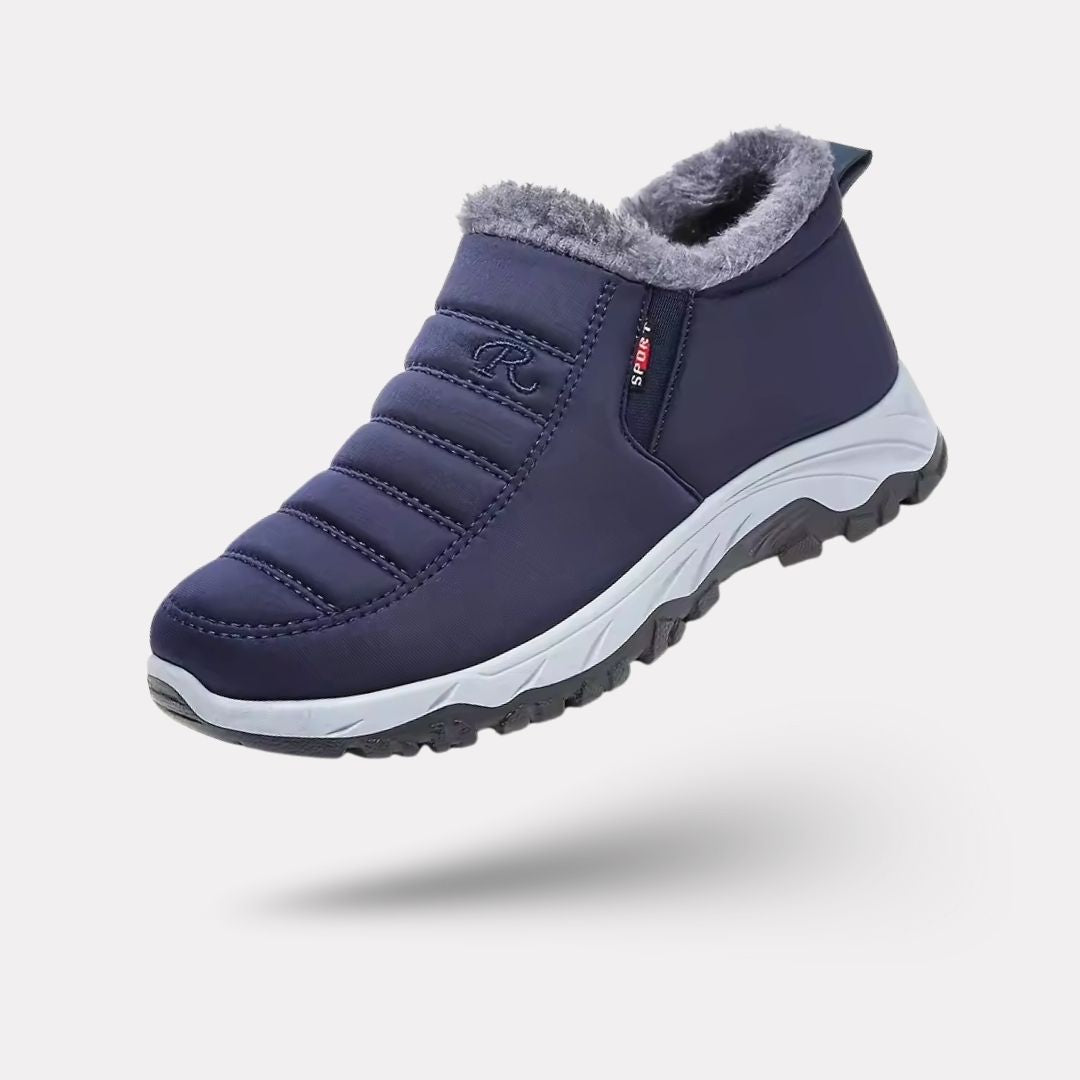 Men's insulated cotton winter shoes with a padded collar around the ankle