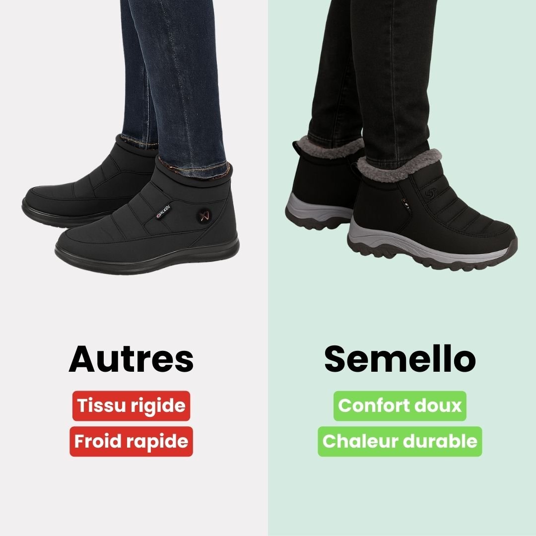 Men's insulated cotton winter shoes with a padded collar around the ankle