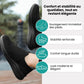 Women's orthopedic high-top shoes that rise over the ankle, in black, pink and gray