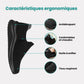 Women's orthopedic high-top shoes that rise over the ankle, in black, pink and gray