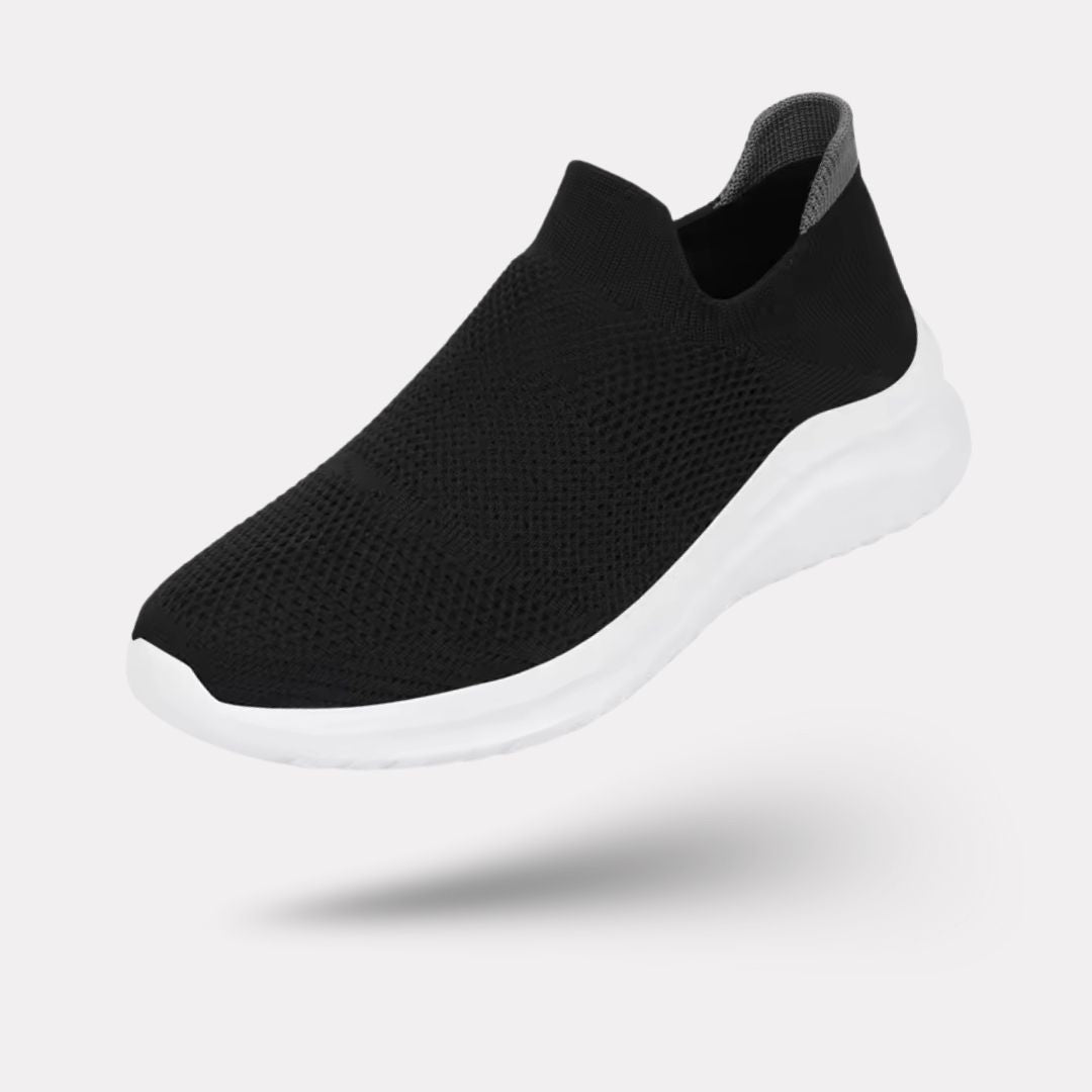 Women's orthopedic high-top shoes that rise over the ankle, in black, pink and gray
