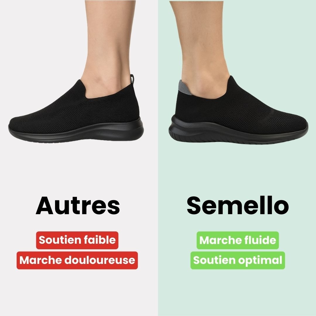 Women's orthopedic high-top shoes that rise over the ankle, in black, pink and gray