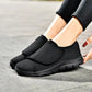 Lightweight orthopedic shoes with adjustable straps over the instep, in pink, black, gray and beige