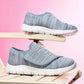 Lightweight orthopedic shoes with adjustable straps over the instep, in pink, black, gray and beige