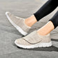 Lightweight orthopedic shoes with adjustable straps over the instep, in pink, black, gray and beige