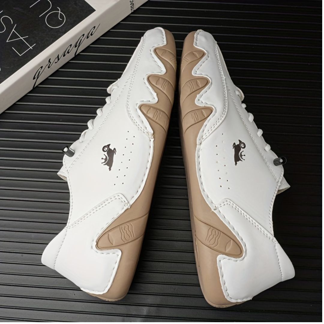 Leather shoes with a supportive orthopedic footbed, in white, black, gray, khaki, brown and green