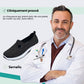 Lightweight breathable summer shoes for women with a cushioned arch-support sole, in cream and green
