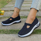 Lightweight breathable summer shoes for women with a cushioned arch-support sole, in cream and green