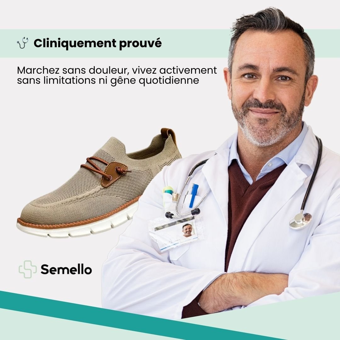 Gray casual orthopedic shoes for men with a lace-up front and thick cushioned sole
