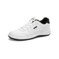 Men's orthopedic dress shoes in gray, white and black with a cushioned sole