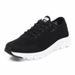 Breathable orthopedic shoes with a knit mesh upper, in black, white and pink