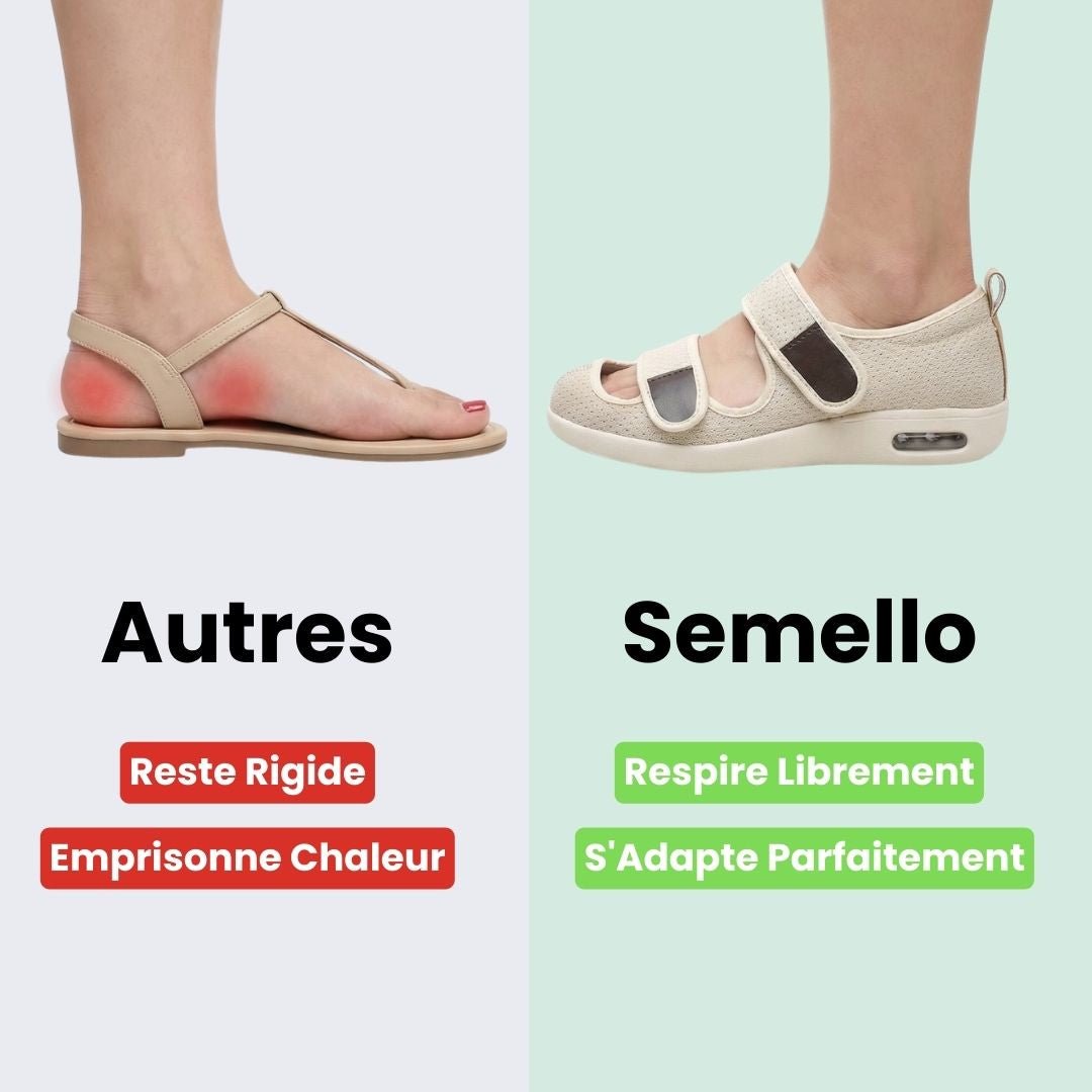 Open orthopedic summer shoes with a cushioned footbed, in beige, black, gray and blue