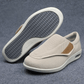 Wide fit orthopedic shoes for sensitive feet, in beige, light blue melange, dark blue and gray