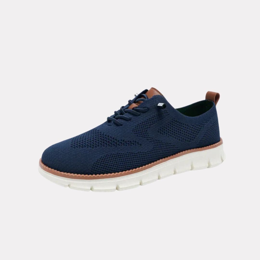 Brown wide orthopedic shoes with a roomy rounded toe and a padded collar