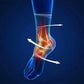 Compression ankle brace in green or gray, sleeved over the arch and the ankle