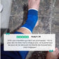 Elastic compression sleeve pulled on around the ankle for graduated support