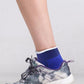 Elastic compression sleeve pulled on around the ankle for graduated support