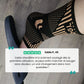 Copper infused compression sleeve pulled on around the ankle