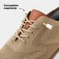 Brown wide orthopedic shoes with a roomy rounded toe and a padded collar