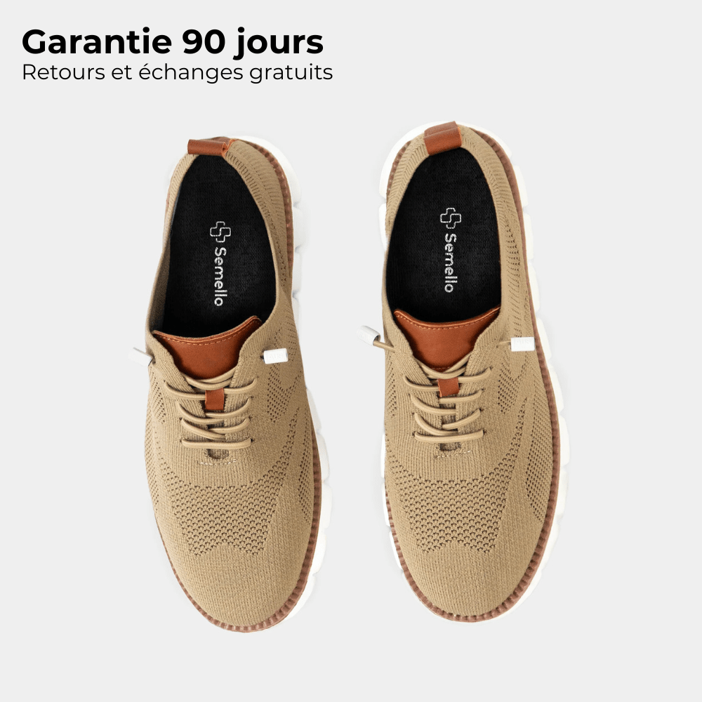 Brown wide orthopedic shoes with a roomy rounded toe and a padded collar