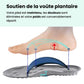 Pair of orthopedic insoles with layered cushioning under the heel and arch