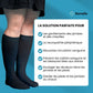 Medical compression socks rated 20 to 30 mmHg in black, white and beige, worn up to the knee