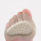 Thin forefoot cushions that sit under the ball of the foot to pad a high heel