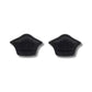 Clear adhesive anti-friction pads trimmed to fit the back of the heel