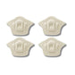 Clear adhesive anti-friction pads trimmed to fit the back of the heel