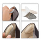 Clear adhesive heel pads stuck inside the shoe to stop rubbing at the heel