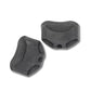 Silicone metatarsal pads in white, clear black and nude, worn under the ball of the foot