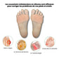 Silicone metatarsal pads in white, clear black and nude, worn under the ball of the foot