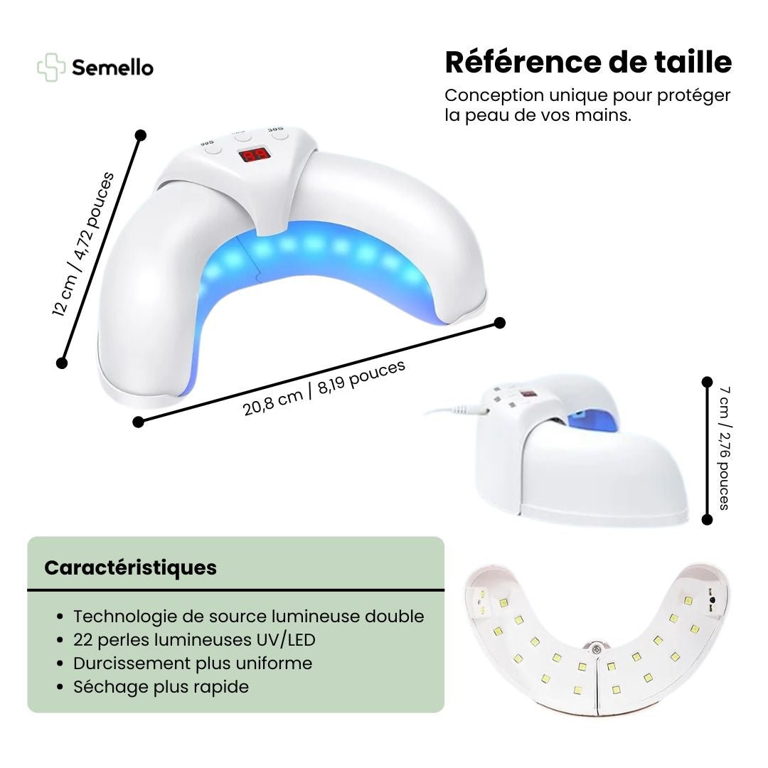 Handheld light therapy device held over the toenail to treat nail fungus