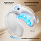 Handheld light therapy device held over the toenail to treat nail fungus