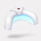 Handheld light therapy device held over the toenail to treat nail fungus
