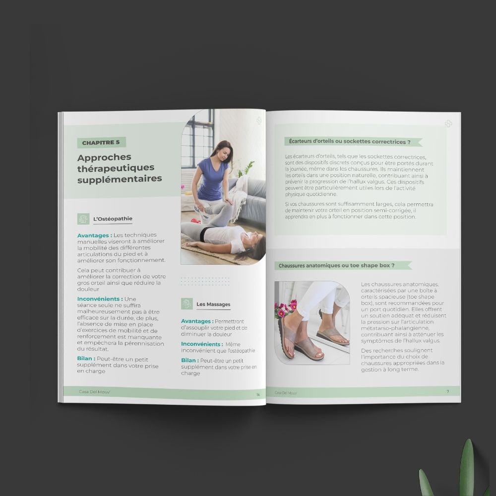 Ebook guide of five exercises to relieve a bunion at home without surgery