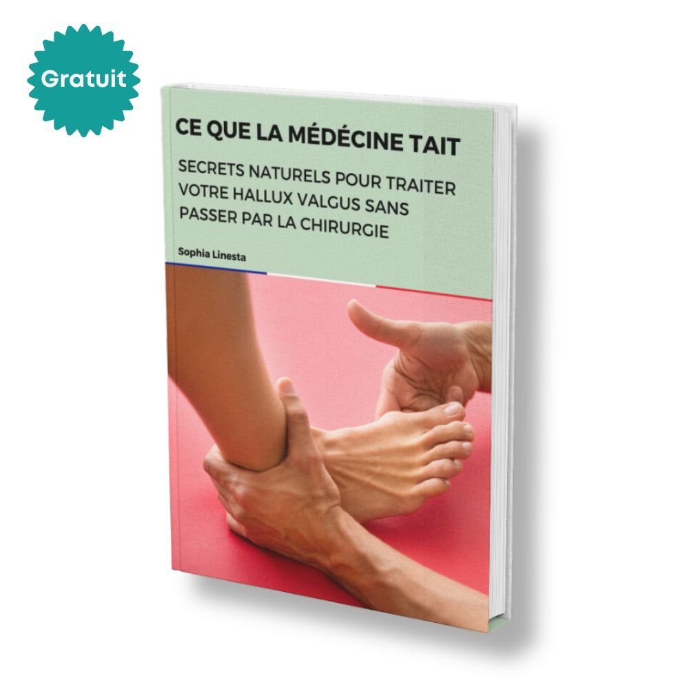 Cover of a downloadable guide to easing a bunion with five daily exercises instead of surgery