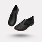 Caramel leather shoes with a wide toe box and a cushioned orthopedic insole
