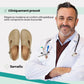 Slip-on orthopedic shoes with a soft rounded toe box, in khaki, caramel and black