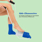Stocking donner frame that holds a compression stocking open for the foot