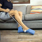 Stocking donner frame that holds a compression stocking open for the foot
