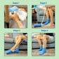 Stocking donner frame that holds a compression stocking open for the foot