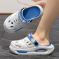 Breathable slip-on sandals with orthopedic insoles and non-slip soles, in white, black and khaki