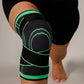 Therapeutic knee brace with adjustable side straps, wrapped around the knee joint