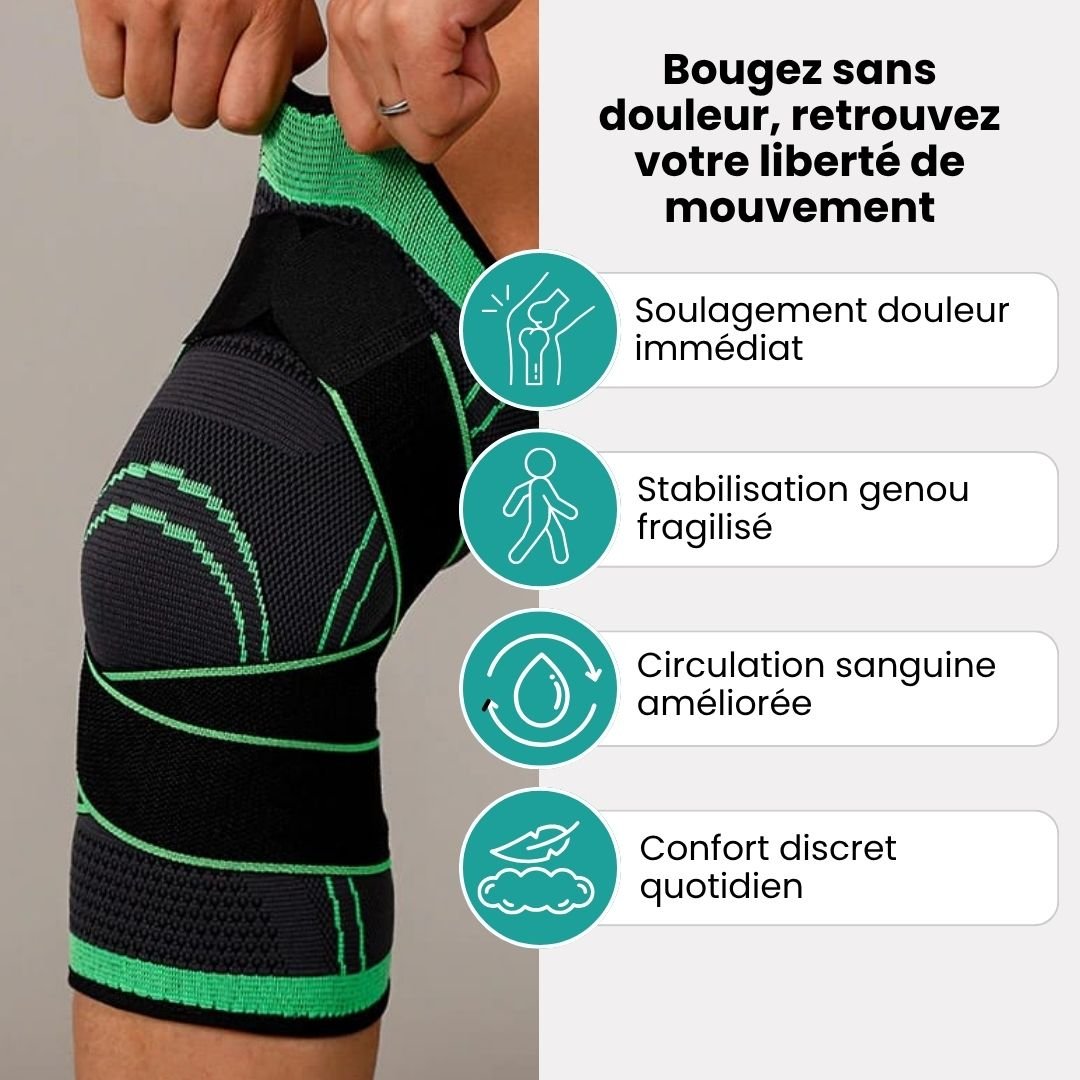 Therapeutic knee brace with adjustable side straps, wrapped around the knee joint