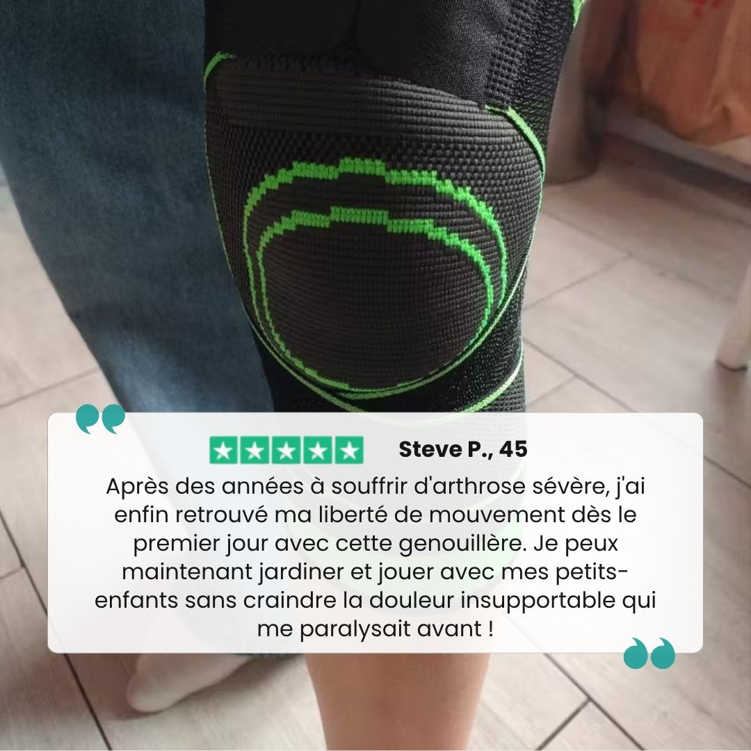Therapeutic knee brace with adjustable side straps, wrapped around the knee joint