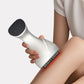 Electric foot massager with a broad platform where both feet rest flat