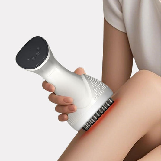 Electric foot massager with a broad platform where both feet rest flat